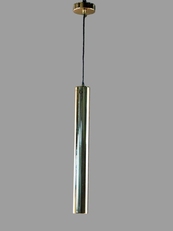 Gold plated tube pendant