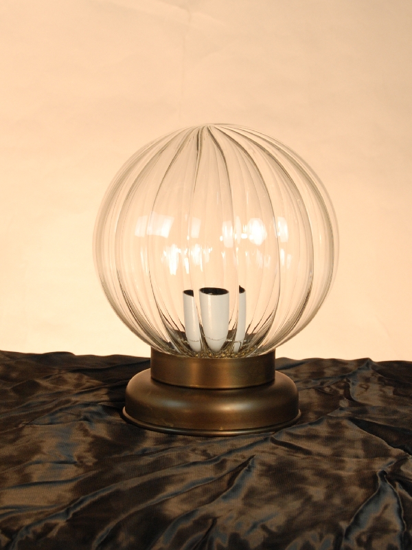 Fluted glass ball tabl...